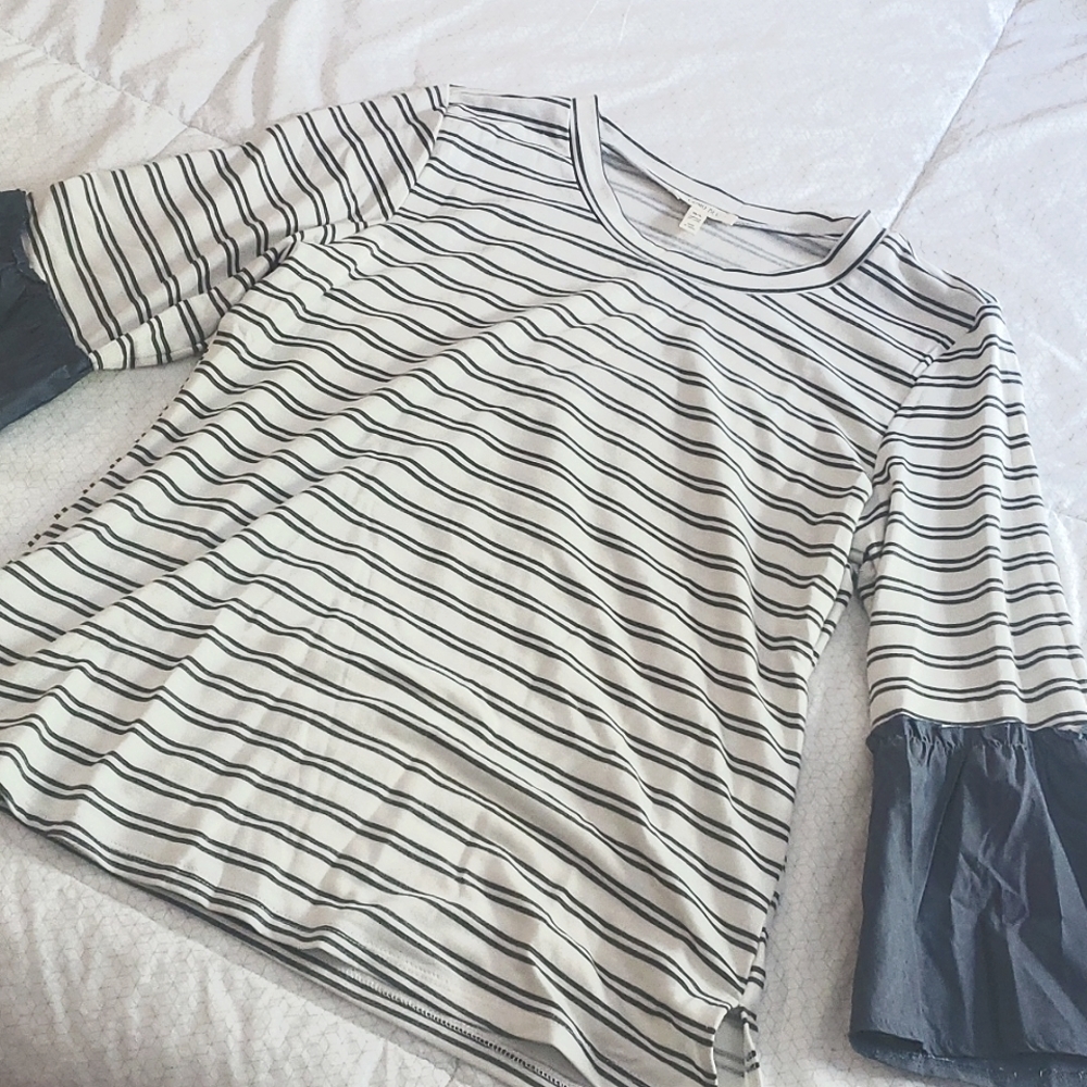 Como Blu Mixed-Sleeve Tee